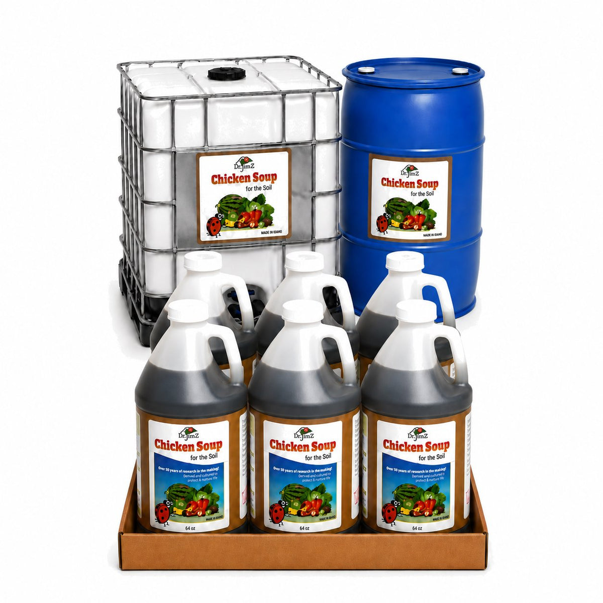 Liquid Pasture Hay & Farm Fertilizer | Dr. JimZ® | Case of 6 Half-Gallon Jugs Fertilizer Dr. JimZ 