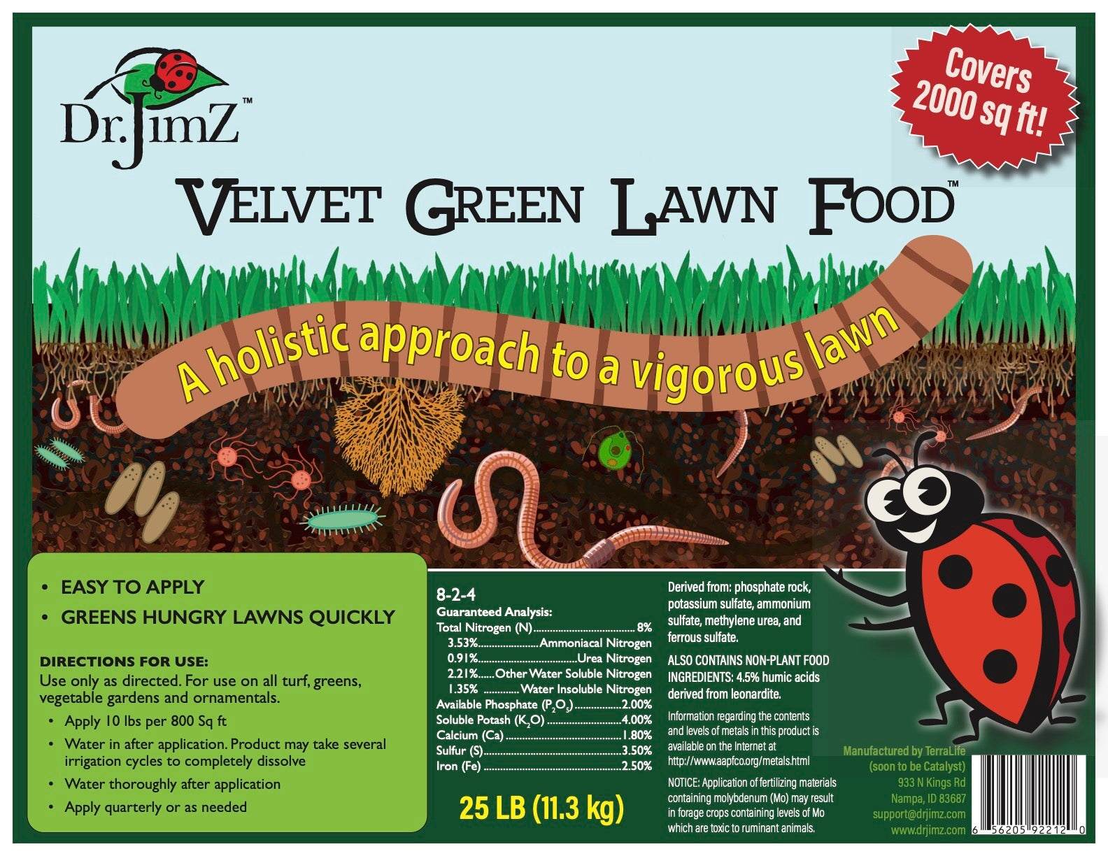 Velvet Green Lawn Food® Grass Fertilizer Fertilizer Dr Jimz 