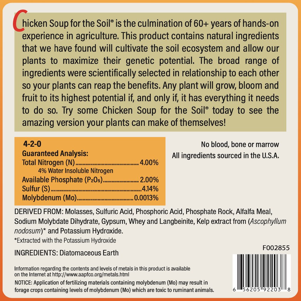 Chicken Soup for the Soil® (Fruit, Veg, Grow) Fertilizer Dr Jimz 